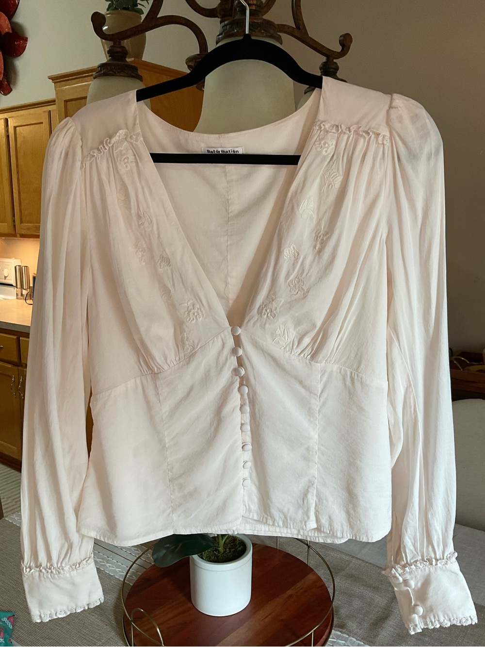 This Reformation Lawrence blouse Sz 12